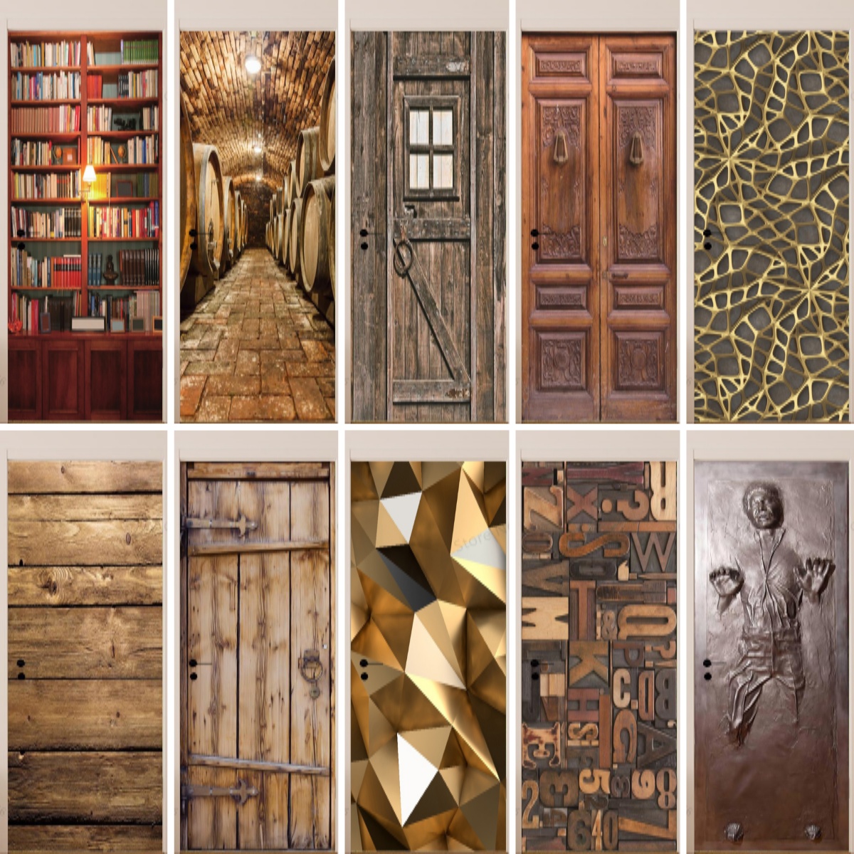 Imitation Wood Door Sticker Re - Home Decor On Sale 리뷰 및 가격