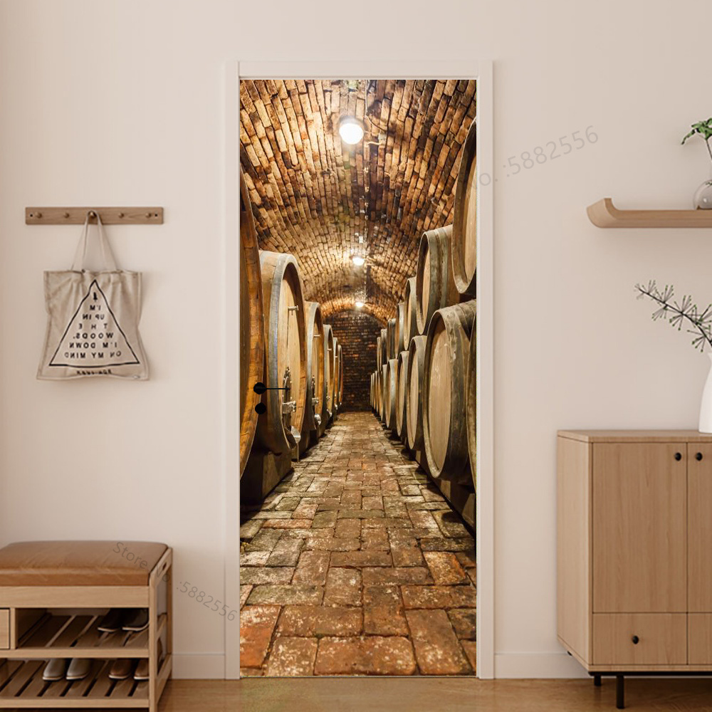 Imitation Wood Door Sticker Re - Home Decor On Sale 리뷰 및 가격