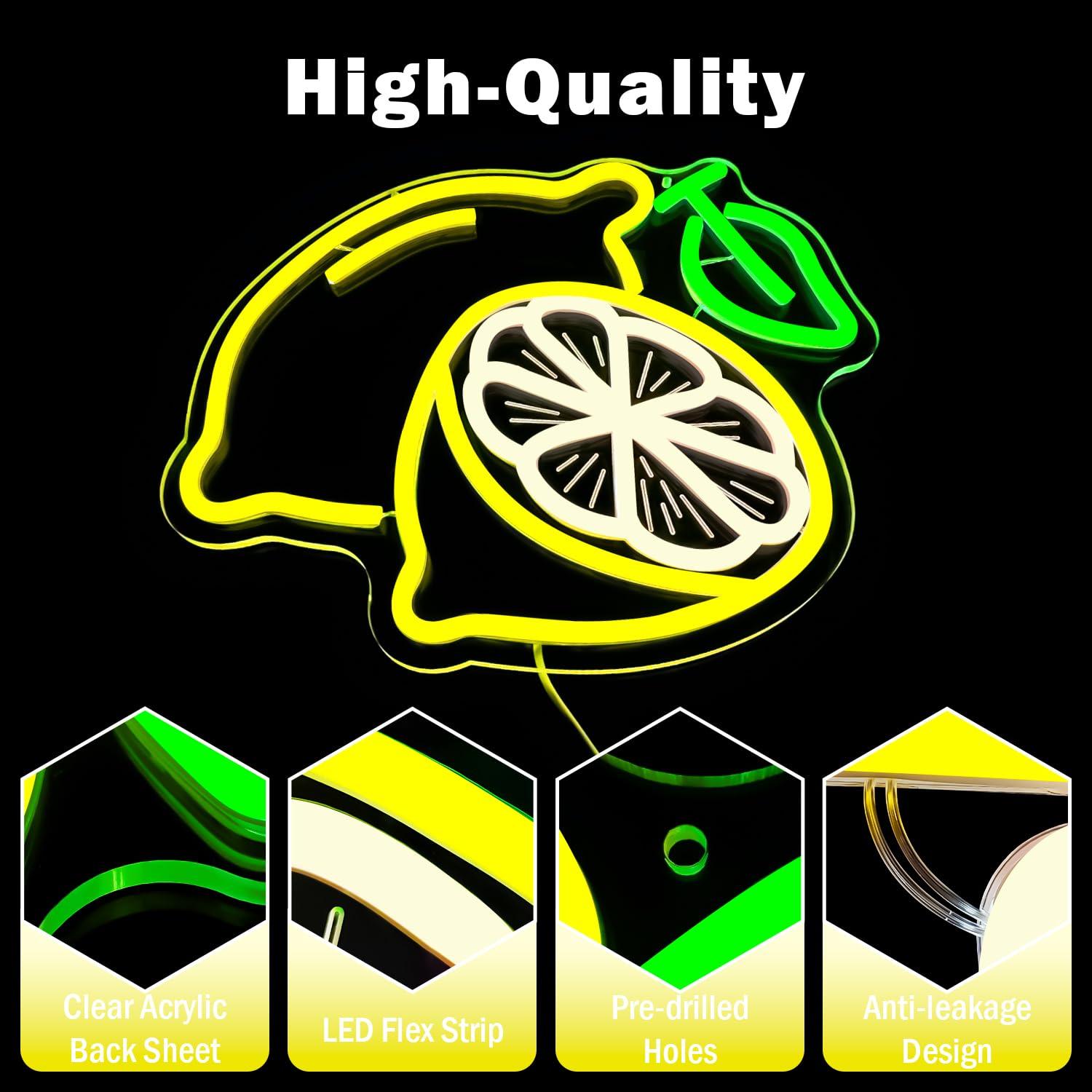 Lemon Neon Sign Dimmable LED L - Home Decor Kitchen 리뷰 및 가격