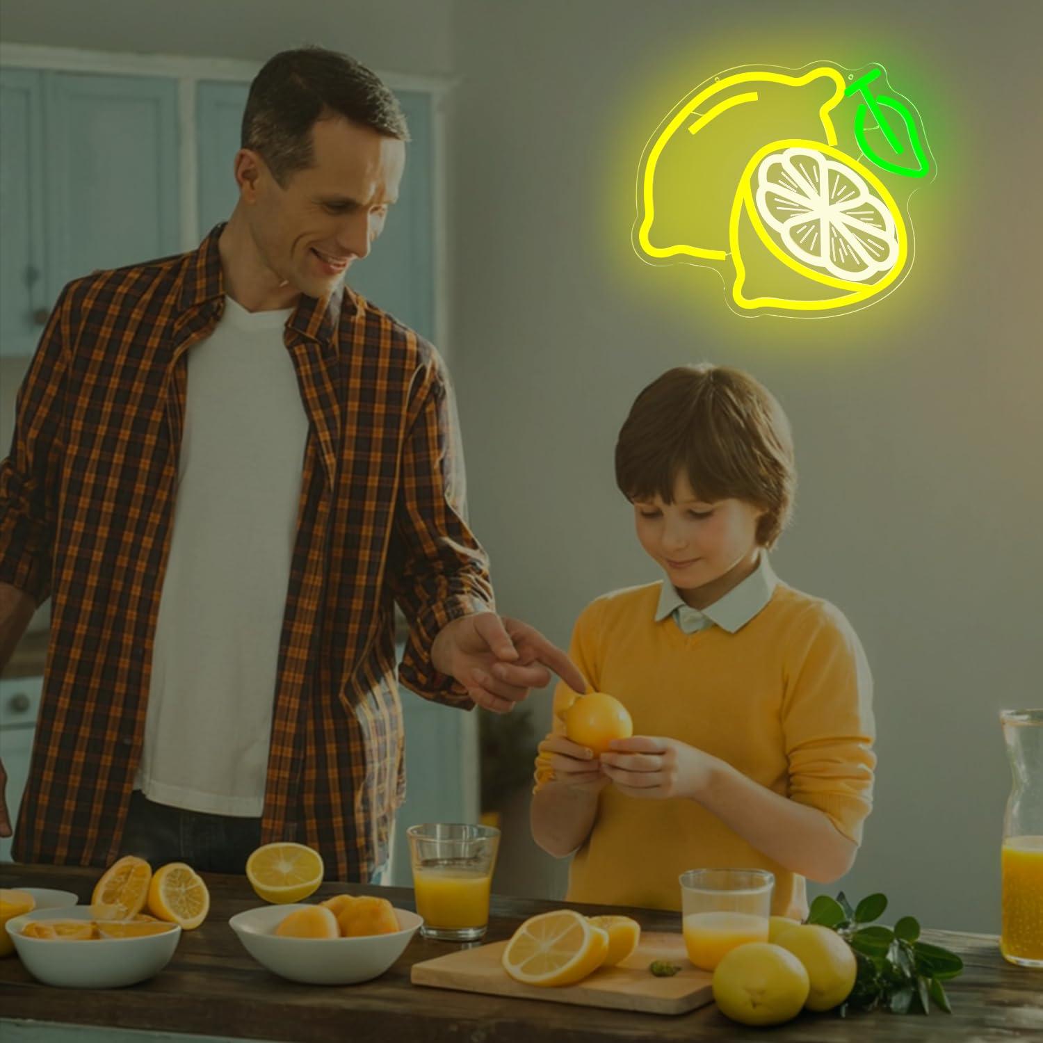 Lemon Neon Sign Dimmable LED L - Home Decor Kitchen 리뷰 및 가격