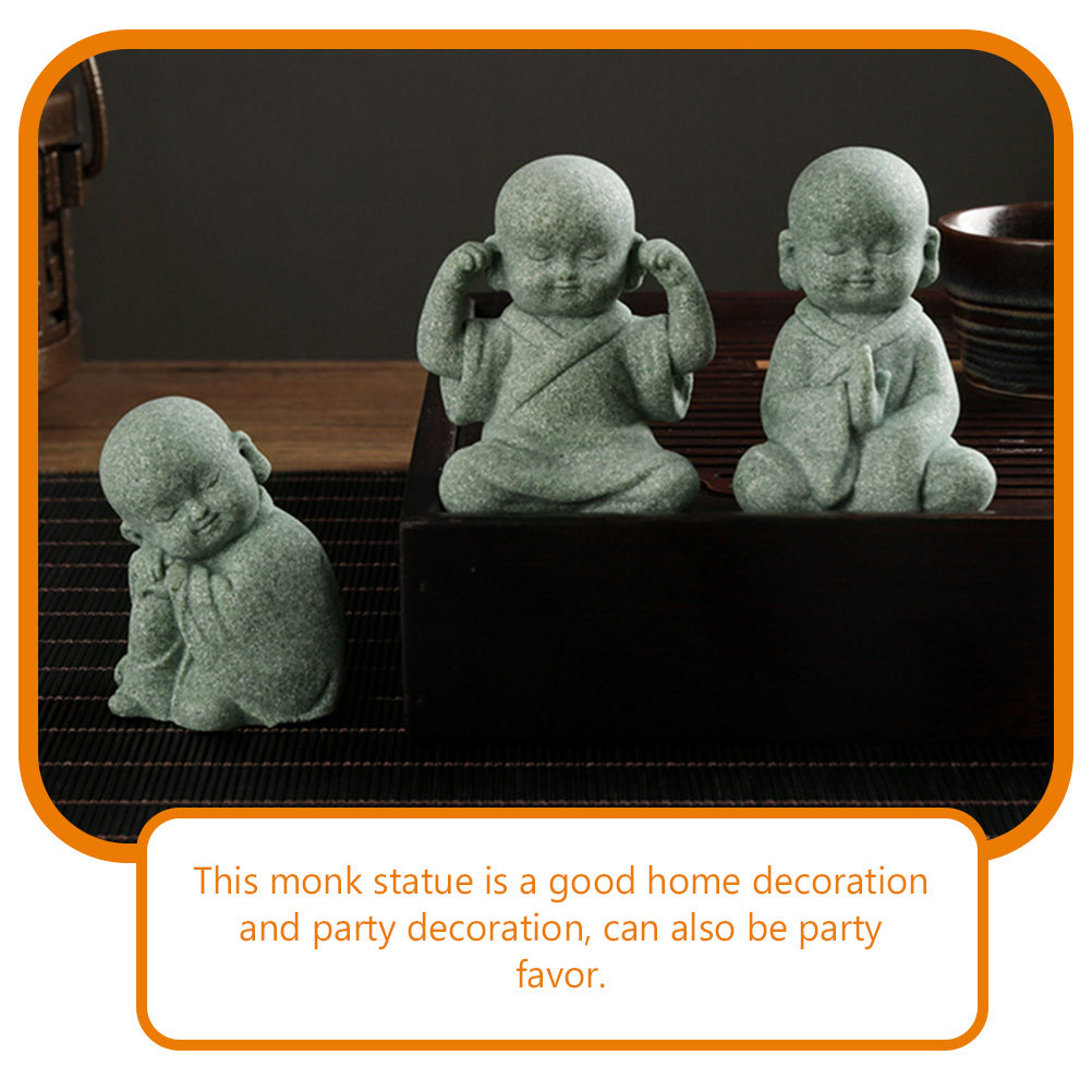 4Pcs Small Zen Monk Statue Sto - Home Decor Zen 리뷰 및 가격