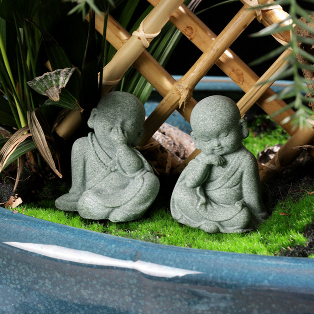 4Pcs Small Zen Monk Statue Sto - Home Decor Zen 리뷰 및 가격