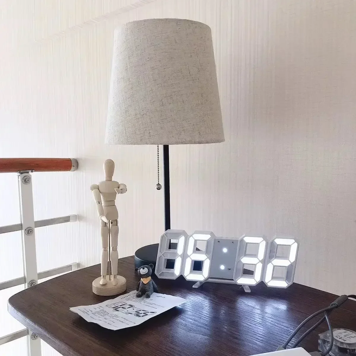 3D LED Digital Clock Wall Deco - Home Decor Aesthetic Pinterest 리뷰 및 가격