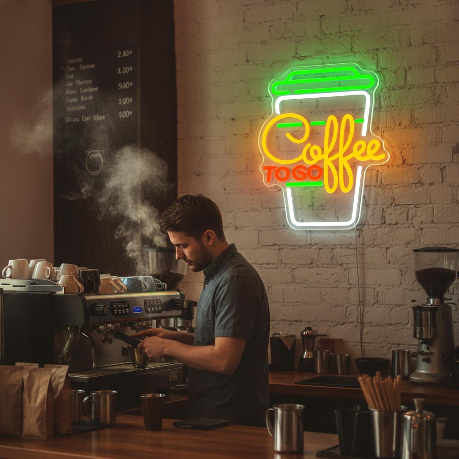 Coffee Neon Sign USB Dimmable  - Home Decor Kitchen 리뷰 및 가격