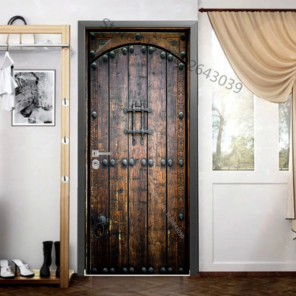 Imitation Wood Doors Sticker R - Home Decor On Sale 리뷰 및 가격