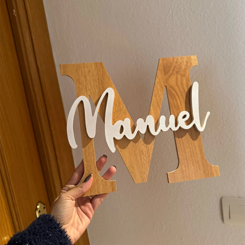 Custom Initials Sign Wooden Wa - Wooden Letter Sign 리뷰 및 가격