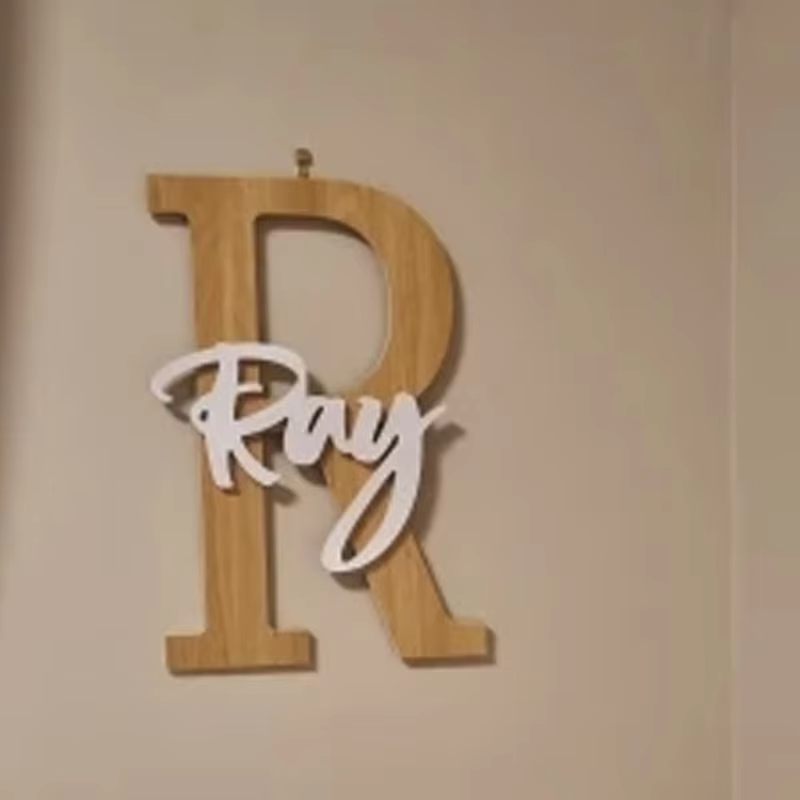 Custom Initials Sign Wooden Wa - Wooden Letter Sign 리뷰 및 가격