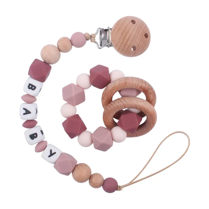 2ps Custom Baby Pacifier Clip  - Wooden Letter Sign 리뷰 및 가격