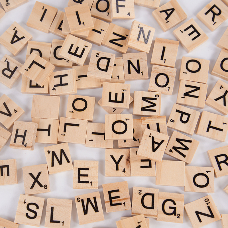 100Pcs Wood Tiles Letter Alpha - Wooden Letter Sign 리뷰 및 가격