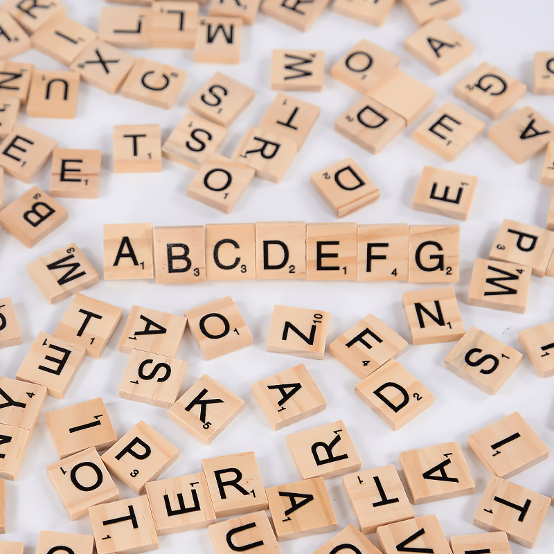 100Pcs Wood Tiles Letter Alpha - Wooden Letter Sign 리뷰 및 가격