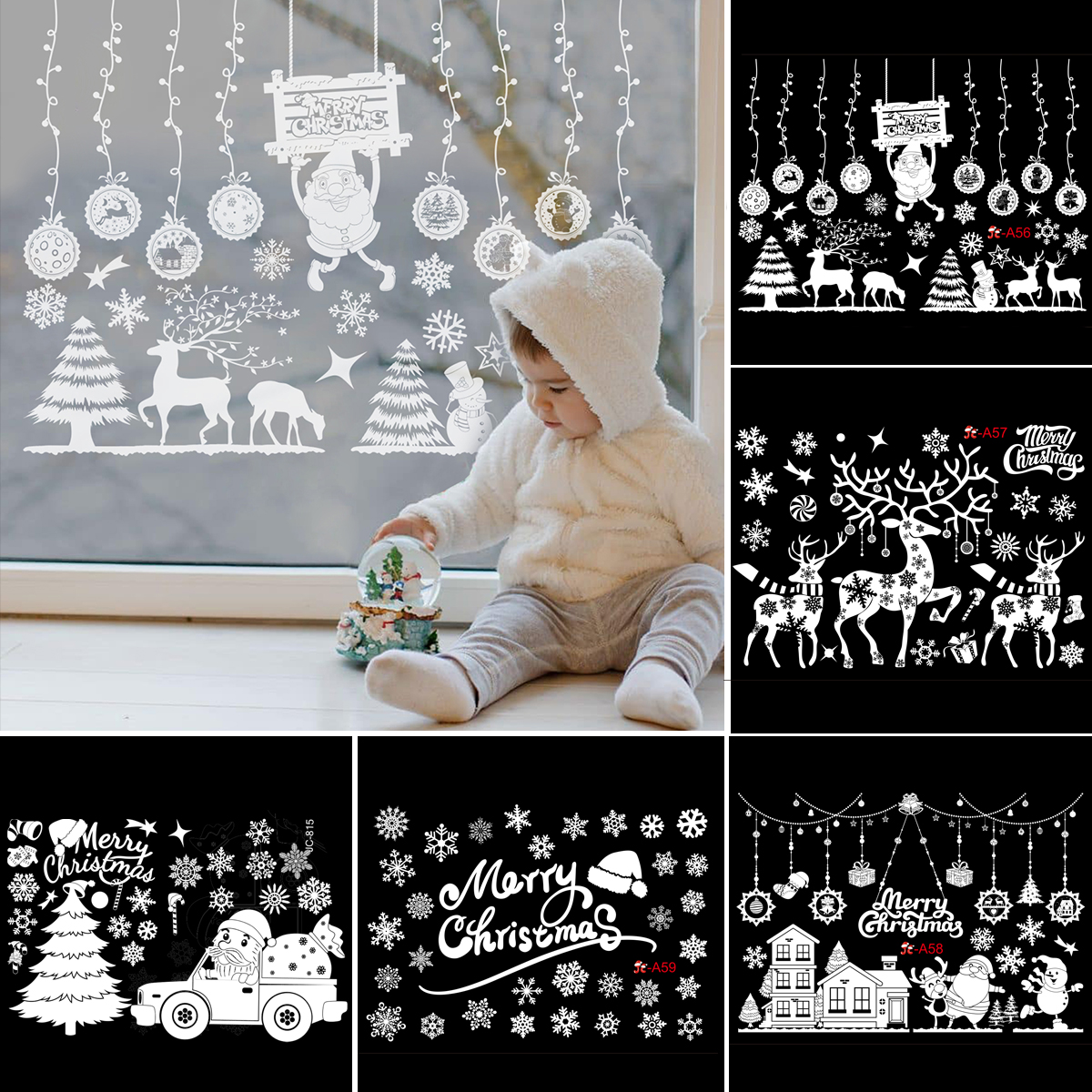2025 Merry Christmas Wall Stic - Home Decor Window Blinds 리뷰 및 가격