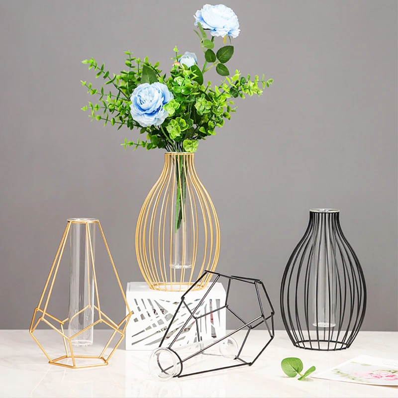 Nordic Simple Golden Glass Vas - Glass Vase Nordic 리뷰 및 가격