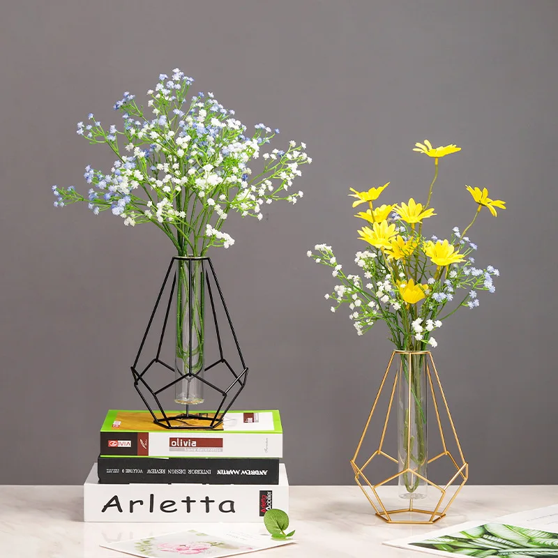 Nordic Simple Golden Glass Vas - Glass Vase Nordic 리뷰 및 가격
