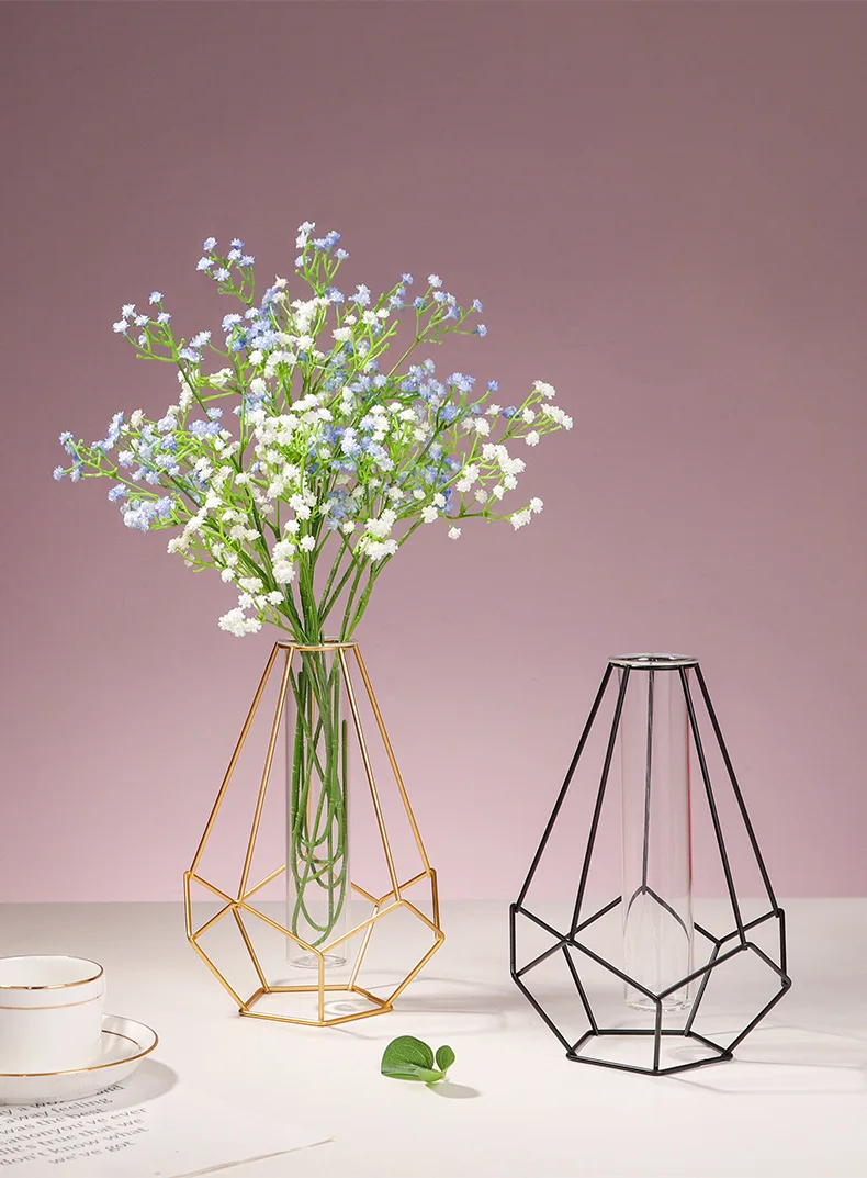 Nordic Simple Golden Glass Vas - Glass Vase Nordic 리뷰 및 가격