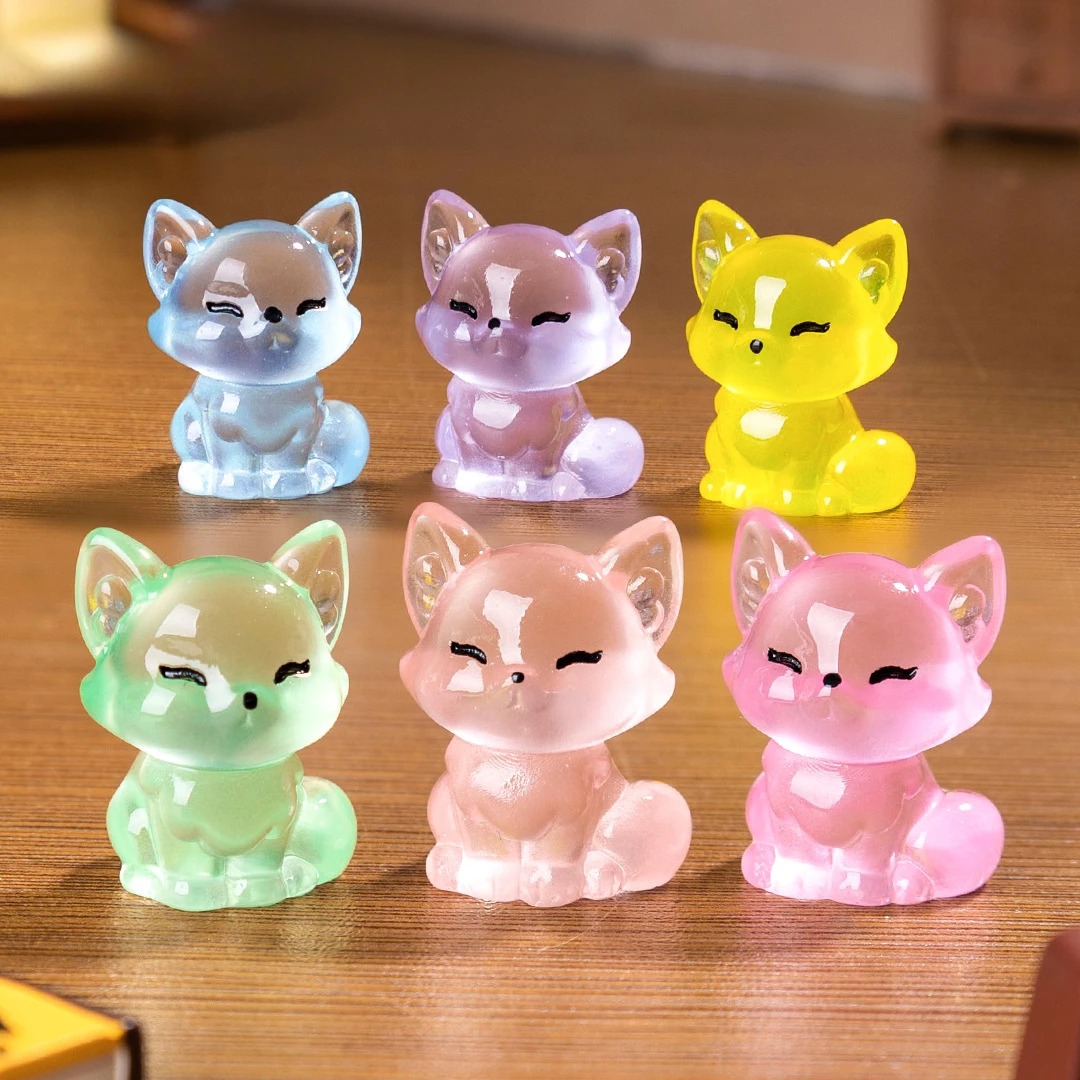 10pcs Luminous Resin Foxes Fig - Home Decor Aesthetic Pinterest 리뷰 및 가격