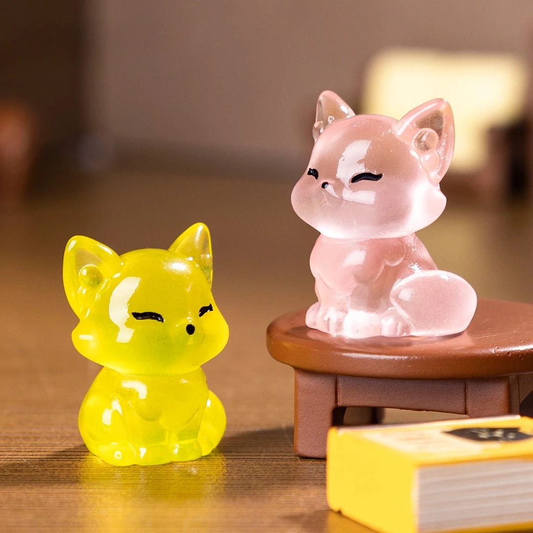 10pcs Luminous Resin Foxes Fig - Home Decor Aesthetic Pinterest 리뷰 및 가격