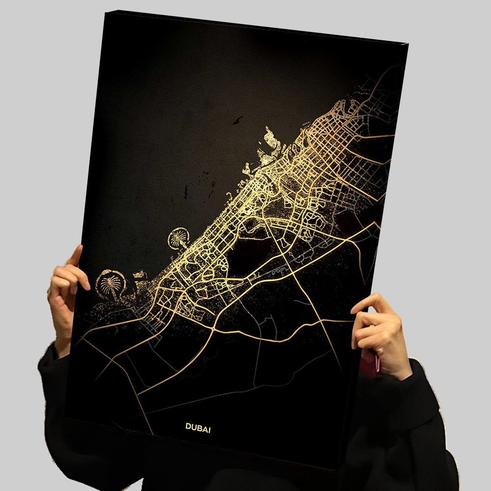 Dubai Map Prints Poster Custom - Home Decor Dubai 리뷰 및 가격