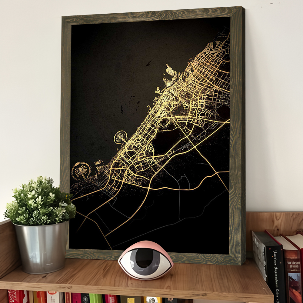 Dubai Map Prints Poster Custom - Home Decor Dubai 리뷰 및 가격