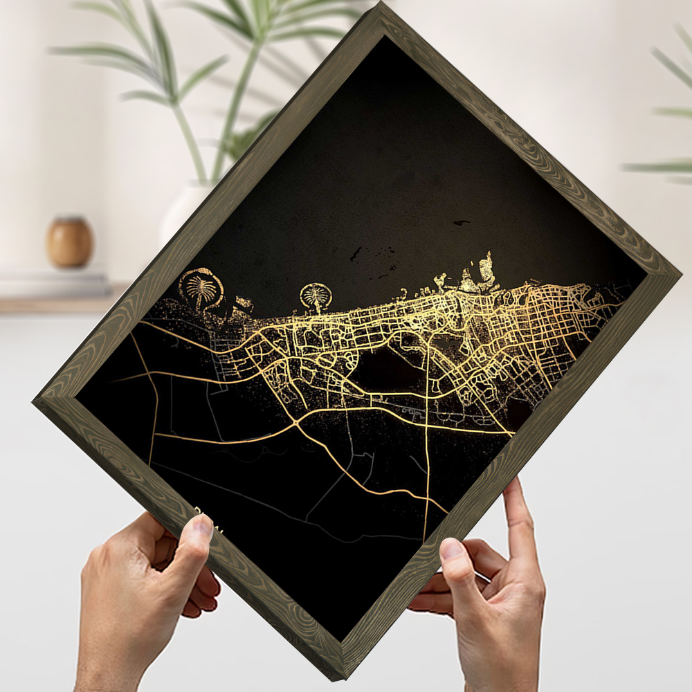 Dubai Map Prints Poster Custom - Home Decor Dubai 리뷰 및 가격