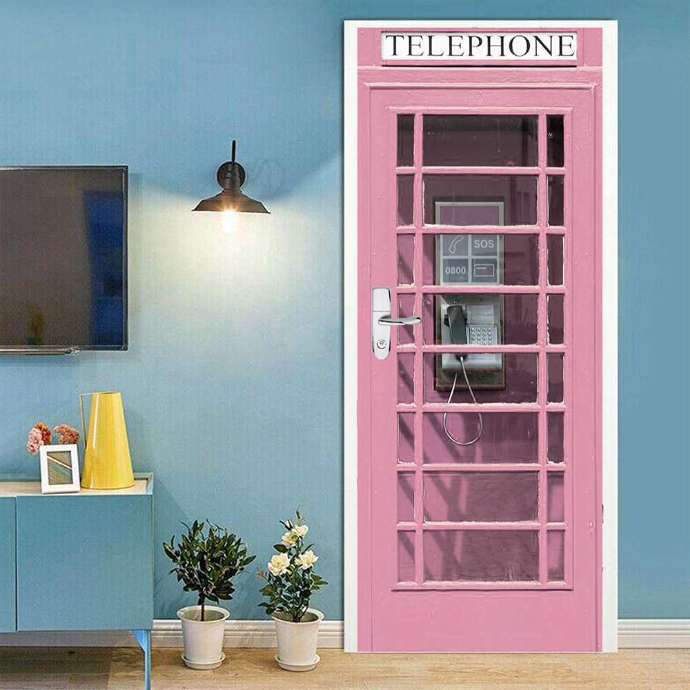 Removable Pink Telephone Booth - Home Decor On Sale 리뷰 및 가격