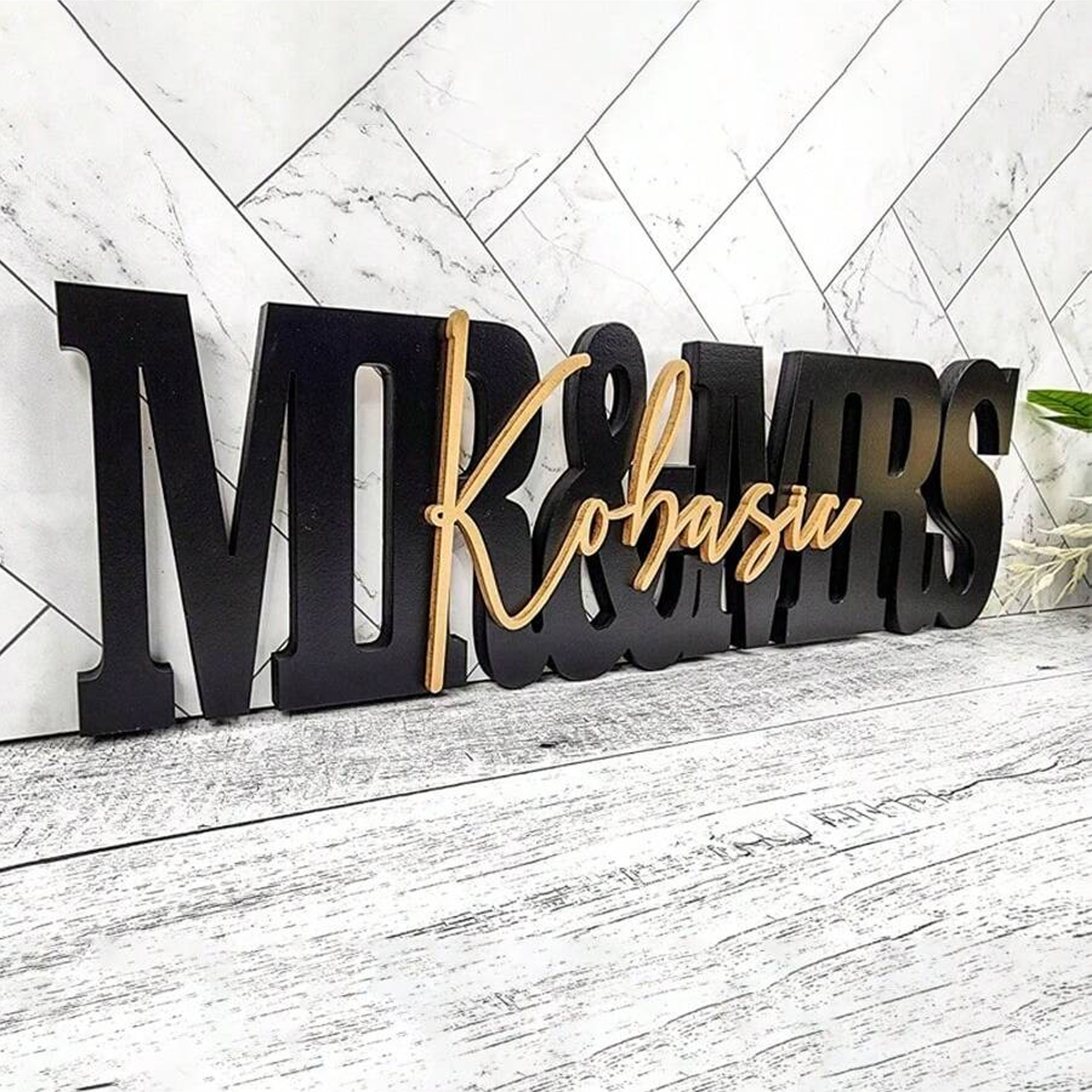 Custom Wedding Gift Logo with  - Wooden Letter Sign 리뷰 및 가격