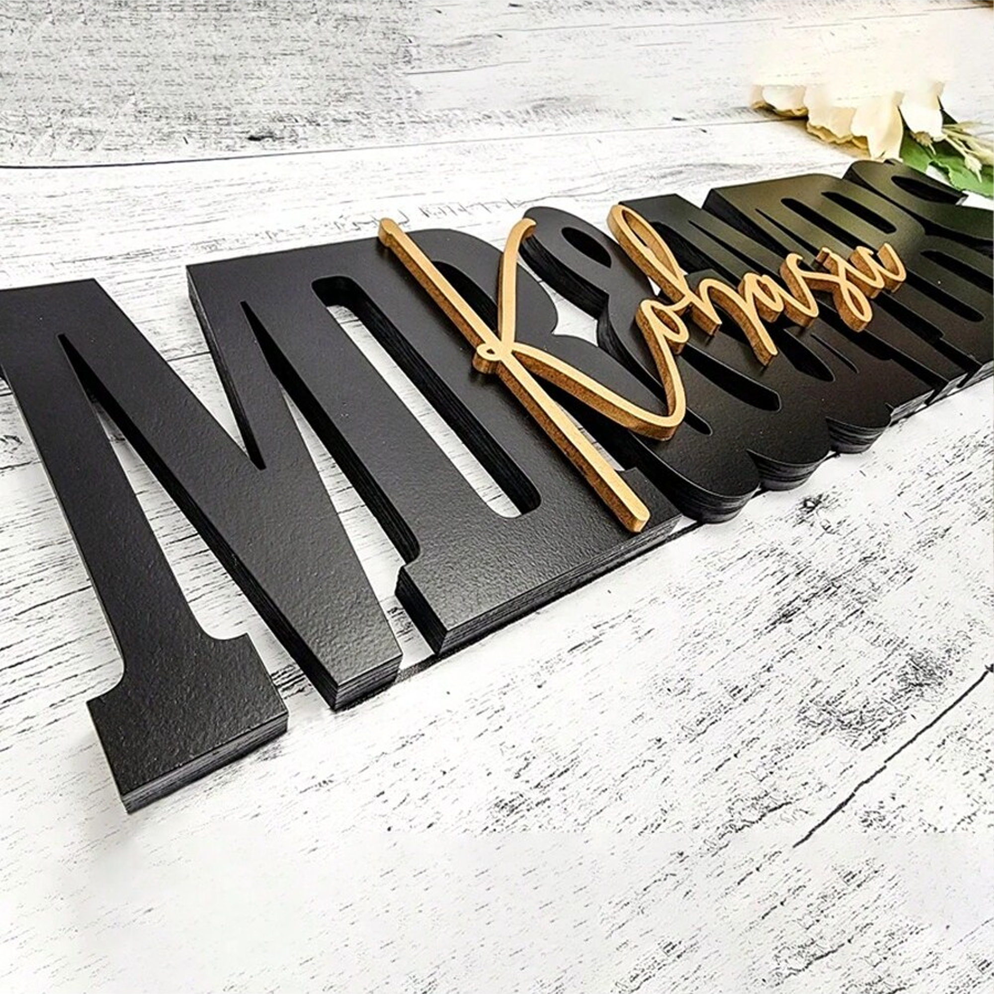 Custom Wedding Gift Logo with  - Wooden Letter Sign 리뷰 및 가격