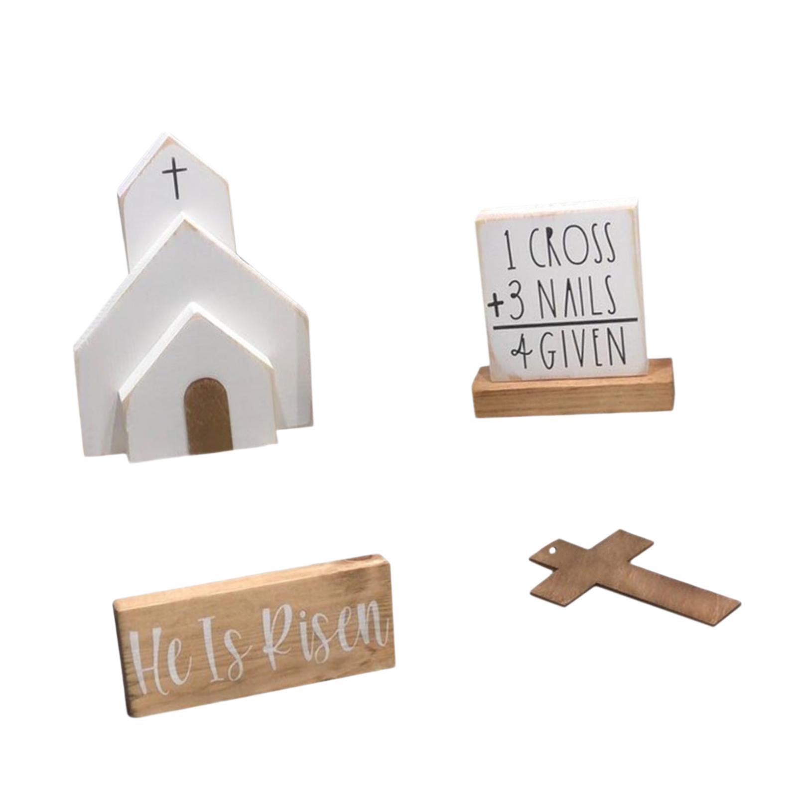 Wooden Easter Jesus Cross Craf - Home Decor Jesus 리뷰 및 가격