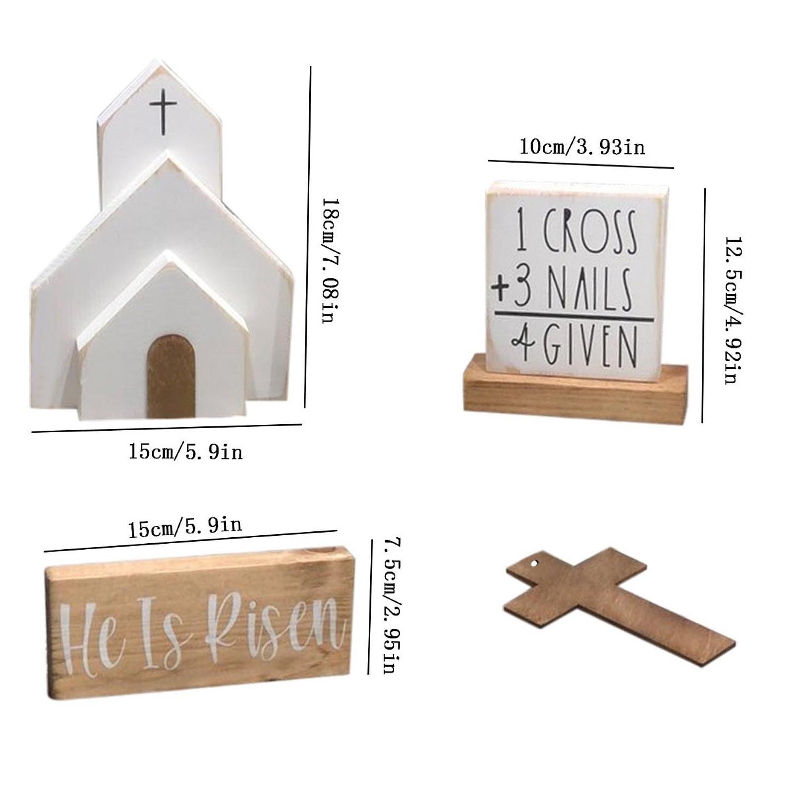 Wooden Easter Jesus Cross Craf - Home Decor Jesus 리뷰 및 가격