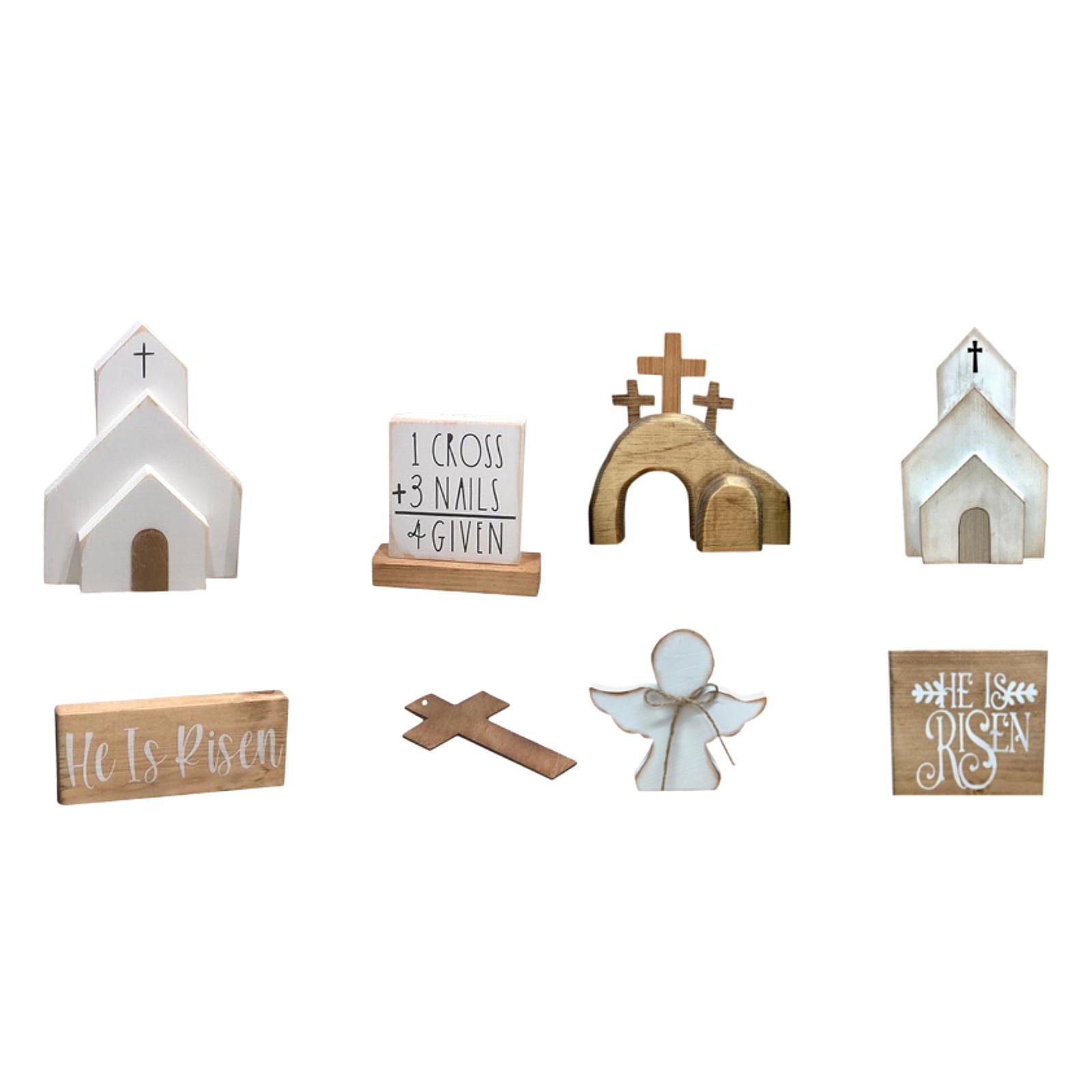 Wooden Easter Jesus Cross Craf - Home Decor Jesus 리뷰 및 가격