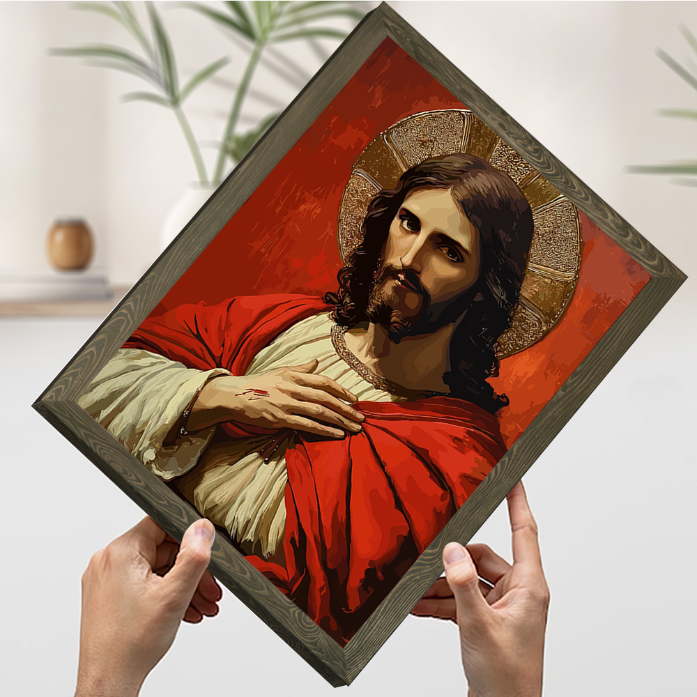 Portrait of Jesus Christ With  - Home Decor Jesus 리뷰 및 가격