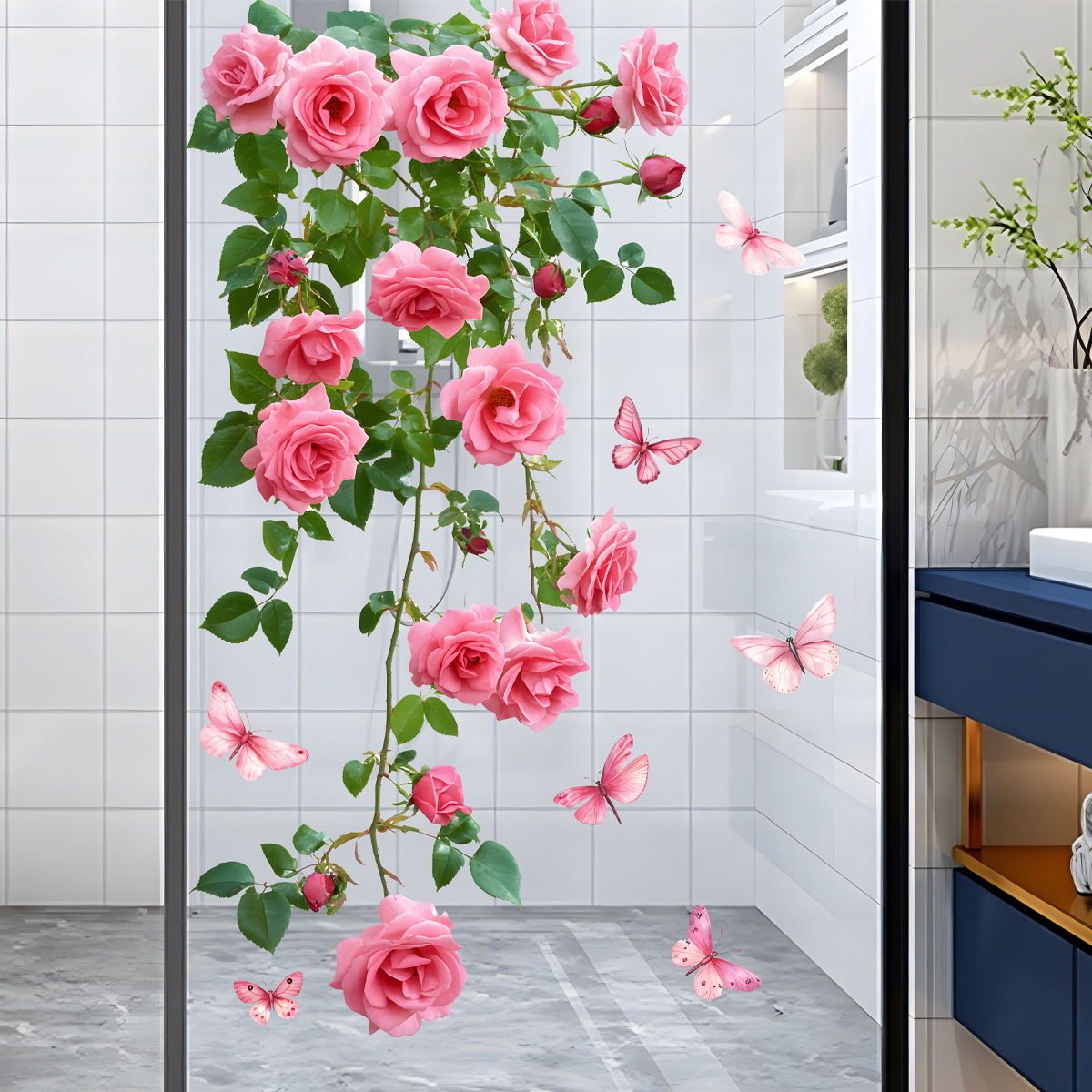 1PC Flower Vine Window Decal P - Home Decor Window Blinds 리뷰 및 가격