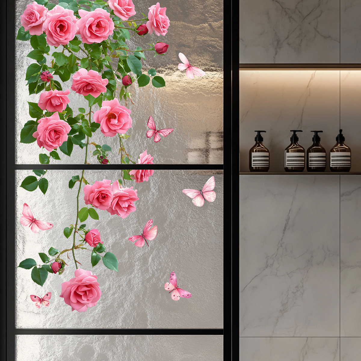 1PC Flower Vine Window Decal P - Home Decor Window Blinds 리뷰 및 가격