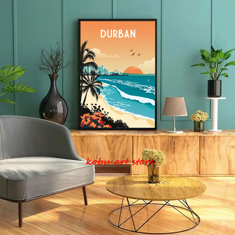 Travel Illustrated Canvas Pain - Home Decor Dubai 리뷰 및 가격