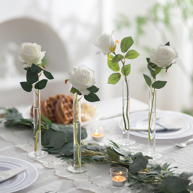 4 Pcs Slim Straight Glass Vase - Glass Vase Nordic 리뷰 및 가격