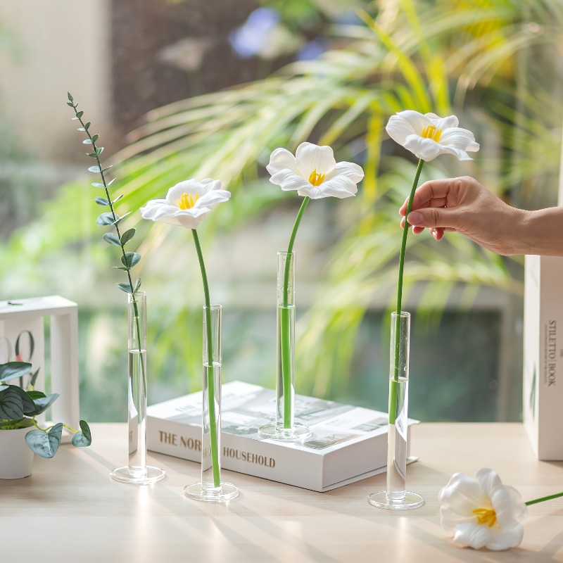 4 Pcs Slim Straight Glass Vase - Glass Vase Nordic 리뷰 및 가격